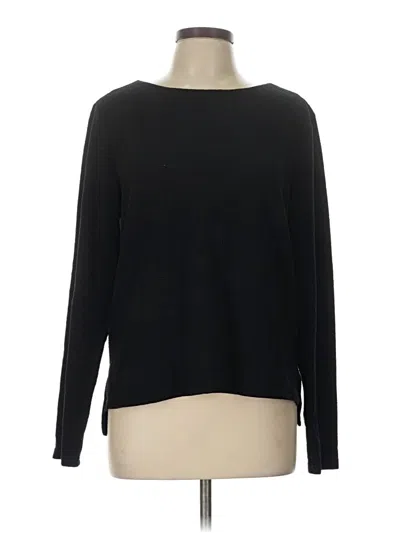 &.layered Long Sleeve Top Black Boatneck Tops