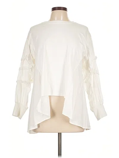 Pre-owned And Long Sleeve Blouse In White