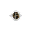 &lottie Men's Black / Brown / Silver Parallel Dalmatian Agate Signet Ring