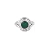 &lottie Men's Green / Silver Parallel Pinky Auventurine Ring