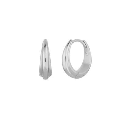 &lottie Women's Doublet Silver Huggie Hoops