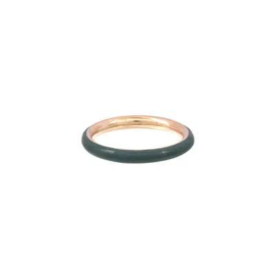 &lottie Women's Gold / Green Uno Sea Pine Ring In Multi