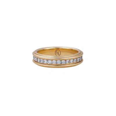 &lottie Women's Gold Parallel Eternity Ring