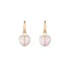 &lottie Women's Gold / Pink / Purple Hearts & Roses Earring Charms