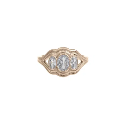 &lottie Women's Gold Trio Moissanite Ring