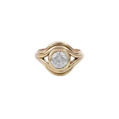 &lottie Women's Gold / White Parallel Moissanite Pinky Ring In Multi