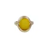 &lottie Women's Gold / Yellow / Orange Parallel Yellow Chalcedony Signet Ring