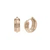&lottie Women's Parallel Gold Huggie Hoops