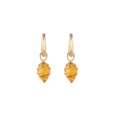 &lottie Women's Yellow / Orange Whirlwind Earring Charms