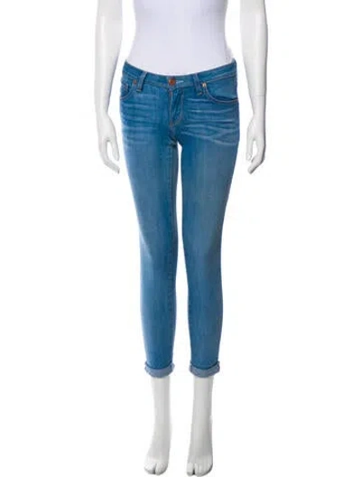 Pre-owned And Low-rise Skinny Leg Jeans In Blue