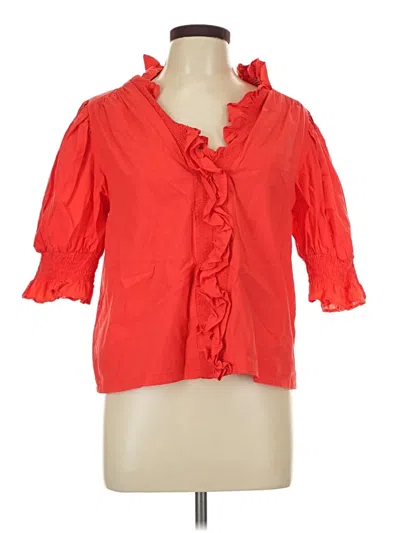 Pre-owned &merci 3/4 Sleeve Blouse In Red
