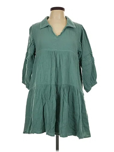 Pre-owned &merci Casual Dress In Teal