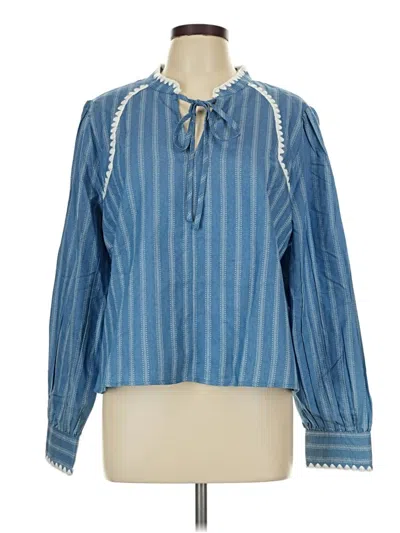 Pre-owned &merci Long Sleeve Blouse In Blue