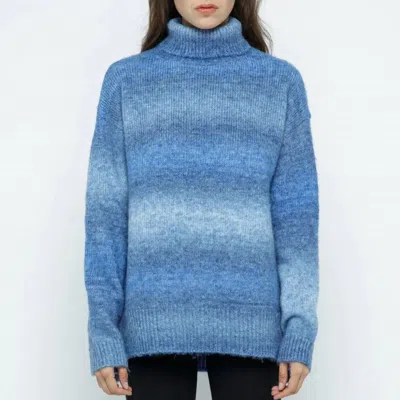 &merci Ombré Turtleneck Sweater In Blue