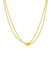 And Now This 18k Gold Plated Double Layered Knotted Chain Necklace