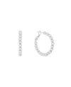 And Now This 18k Gold Plated Or Silver Plated Bead Hoop Earring In Silver