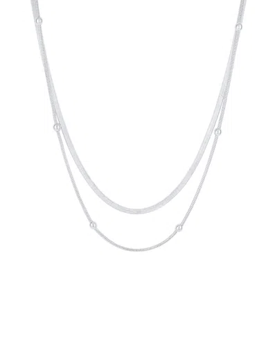 And Now This 18k Gold Plated Or Silver Plated Double Layered Necklace In Metallic