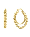 AND NOW THIS 18K GOLD PLATED OR SILVER PLATED HOOP EARRING