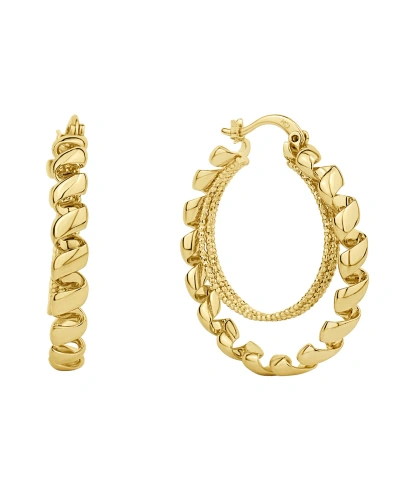 And Now This 18k Gold Plated Or Silver Plated Hoop Earring