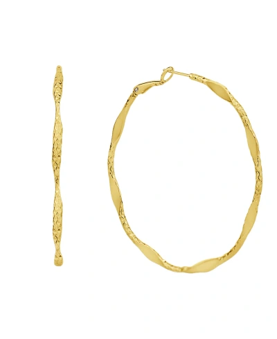 And Now This 18k Gold Plated Or Silver Plated Hoop Earring