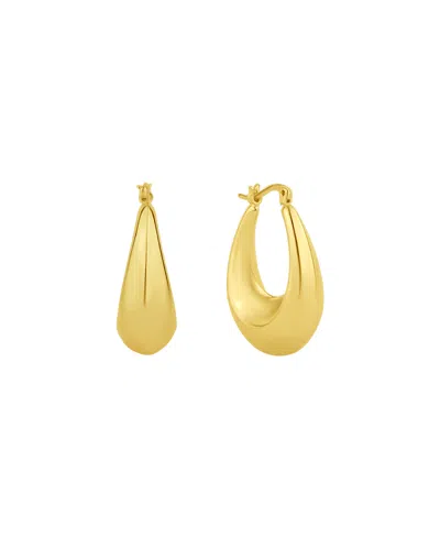 And Now This 18k Gold Plated Or Silver Plated Hoop Earring