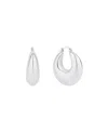 And Now This 18k Gold Plated Or Silver Plated Hoop Earring In Silver