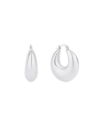 And Now This 18k Gold Plated Or Silver Plated Hoop Earring