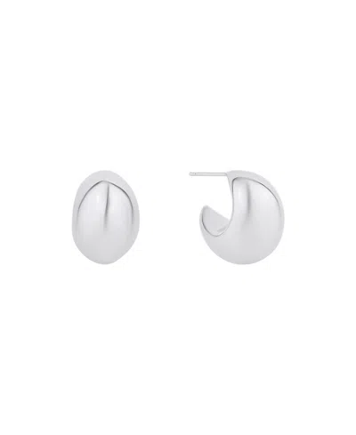 And Now This 18k Gold Plated Or Silver Plated Puff C Hoop Earring