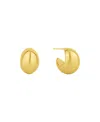 And Now This 18k Gold Plated Or Silver Plated Puff C Hoop Earring In Gold