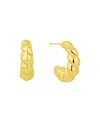 And Now This 18k Gold Plated Twisted Puff C-hoop Earrings In Gold