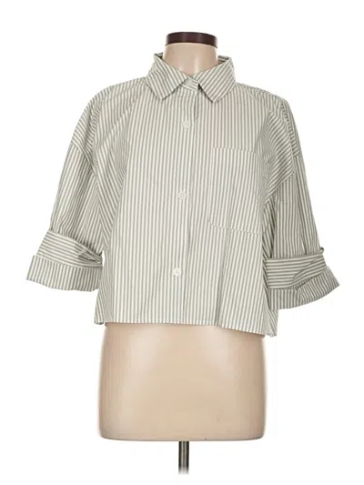 Pre-owned And Now This 3/4 Sleeve Button Down Shirt In Green