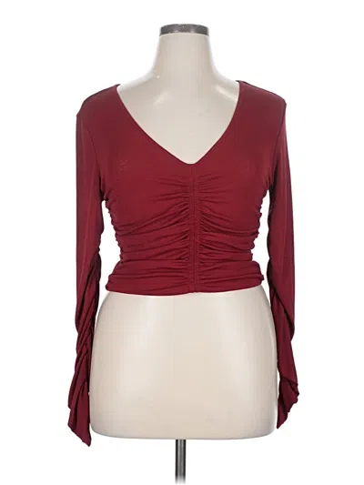 Pre-owned And Now This 3/4 Sleeve T-shirt In Burgundy