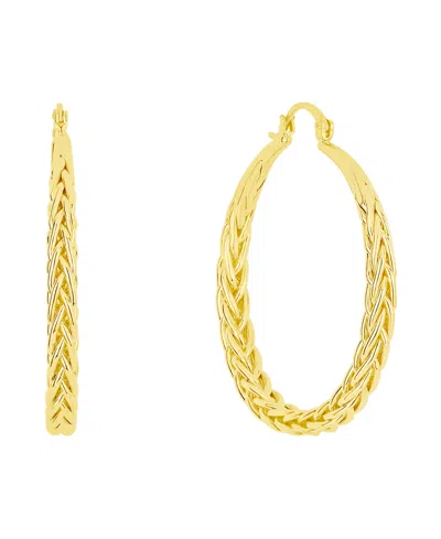 And Now This Braided Click Top Hoop Earrings In Gold