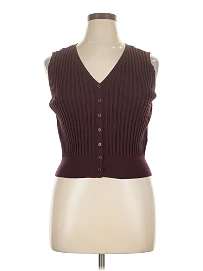 Pre-owned And Now This Cardigan Sweater In Burgundy