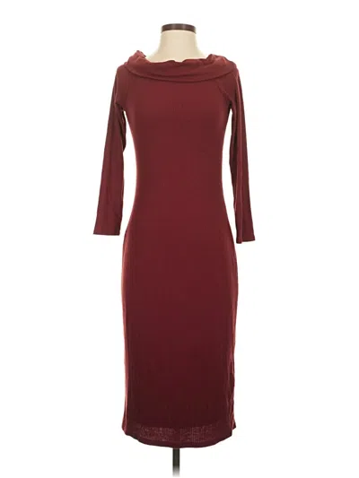 Pre-owned And Now This Casual Dress In Burgundy