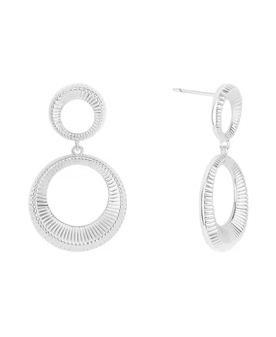 And Now This Circle Drop Post Earrings In Metallic