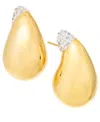 And Now This Clear Crystal Chili Pepper Earring In Gold