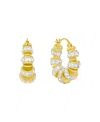 And Now This Clear Crystal Click Top Hoop Earrings In Gold