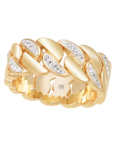 And Now This Clear Crystal Link Ring In Gold