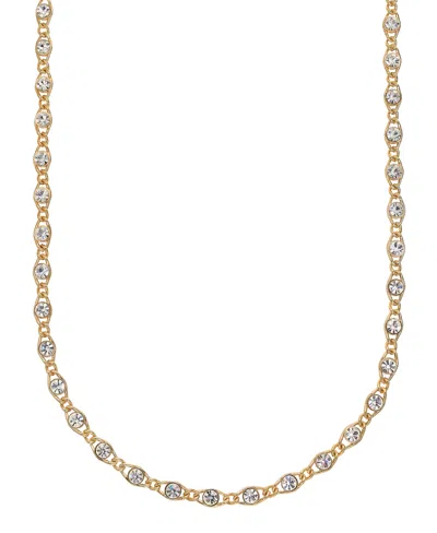And Now This Clear Crystal Strand Necklace In Gold