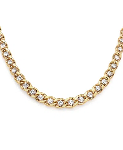 And Now This Clear Cubic Zirconia Cuban Chain Necklace In Gold