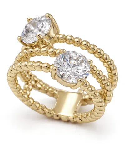 And Now This Clear Cubic Zirconia Ring In Gold