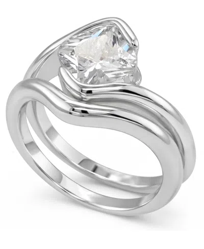 And Now This Clear Cubic Zirconia Stack Ring Set In Metallic