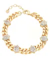 And Now This Clear Cubic Zirconia Station Bracelet In Gold