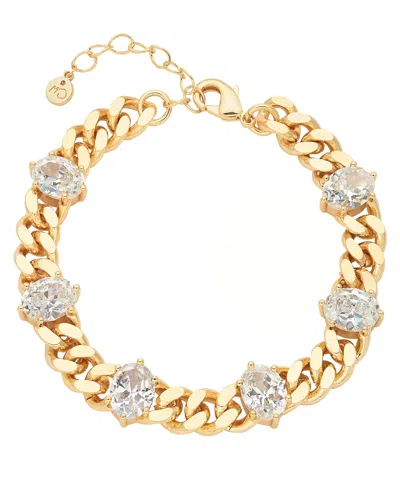 And Now This Clear Cubic Zirconia Station Bracelet In Gold