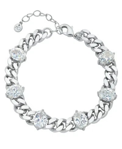 And Now This Clear Cubic Zirconia Station Bracelet In Silver