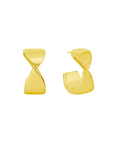 And Now This Crossover Push Back Hoop Earrings In Gold