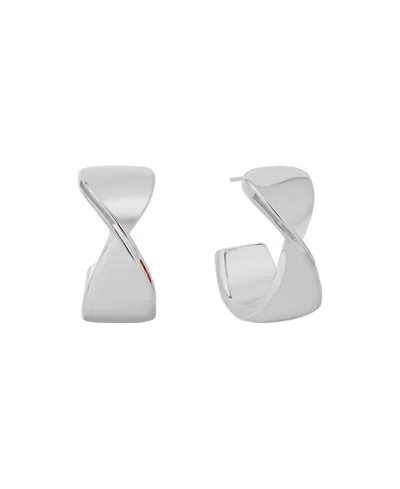 And Now This Crossover Push Back Hoop Earrings In Silver