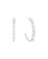 And Now This Crystal C Hoop Earrings In Silver
