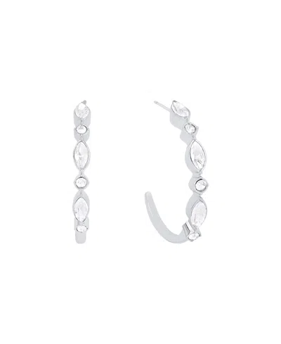 And Now This Crystal C Hoop Earrings In Silver